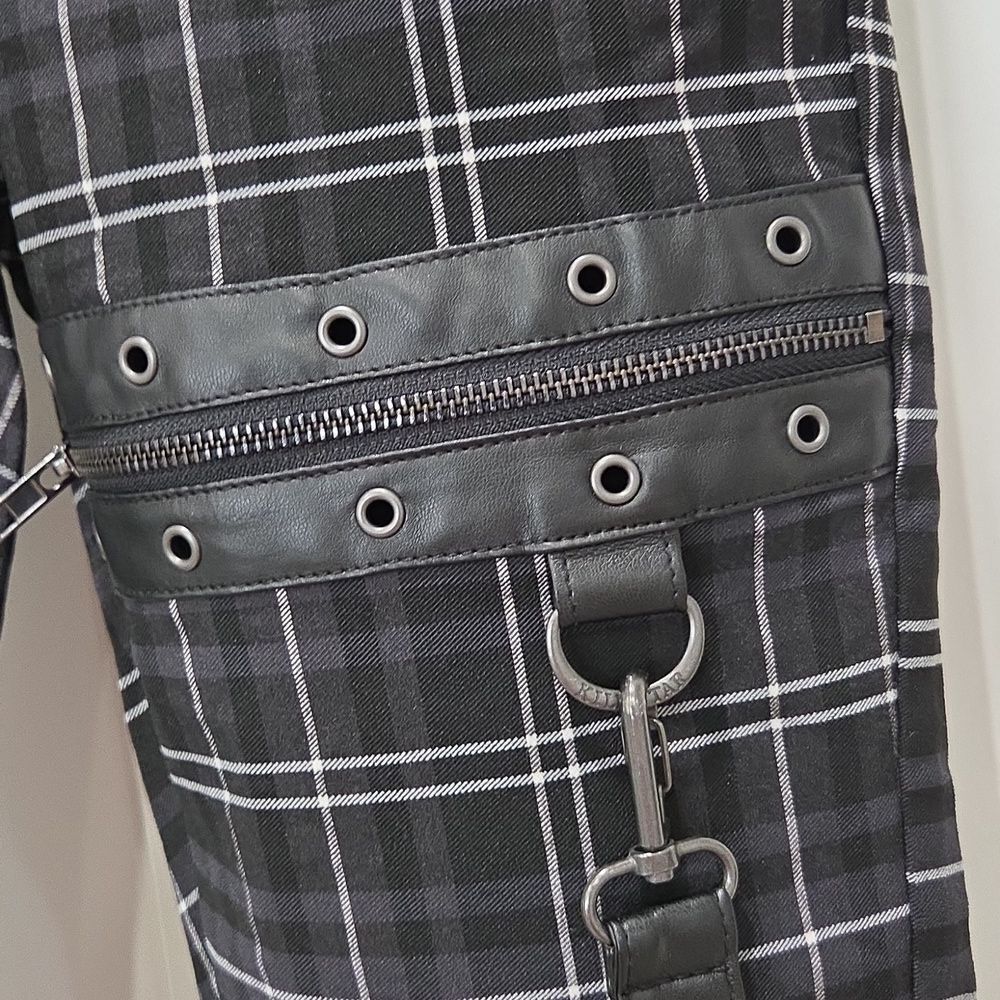 Killstar Dead Resistance Plaid Trousers, Ask Tartan NWT, Large - Picture 6 of 12